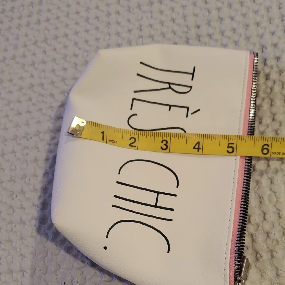 Rae Dunn White Cosmetic Bag - Très Chic (17)